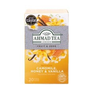 شاي أعشاب بالبابونج والعسل والفانيليا من أحمد تي <br> <span class='text-color-warm'>سيتوفر قريباً</span>