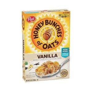 حبوب إفطار Post Honey Bunches of Oats بنكهة الفانيليا