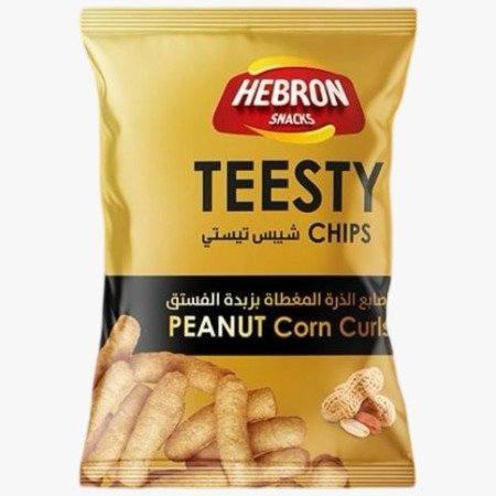 شيبس تيستي أصابع الذرة المغطاة بزبدة الفستق من "هيبرون سناكس"