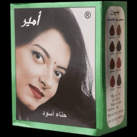 حناء أمير (Amir's): حناء هندي بلون أسود لصبغ الشعر.