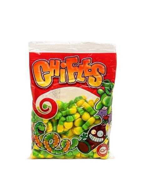 قطع جيلي صغيرة باللونين الأخضر والأصفر بطعم الأناناس.