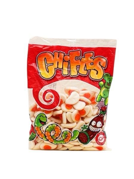 جيلي على شكل "بيض عيون" بطعم الفانيليا (الأبيض) والفواكه (الصفار).